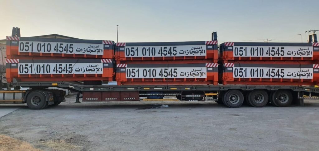 أحجام حاويات نفايات 10 و20 و30 ياردة المتوفرة للتأجير في الرياض