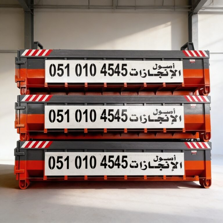 حاوية نفايات سعة 20 يارد للإيجار في الرياض السعودية للمشاريع الكبيرة
