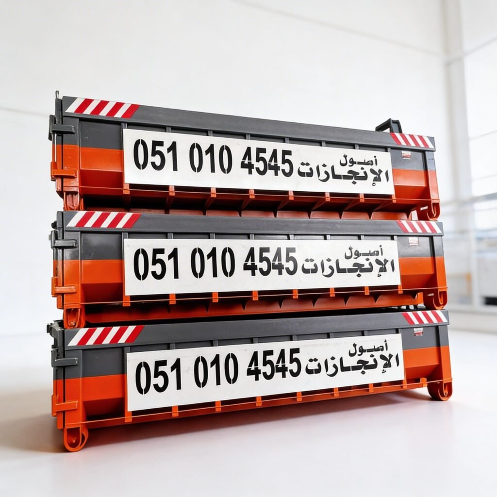 حاوية نفايات سعة 20 يارد للإيجار في الرياض السعودية للمشاريع الكبيرة