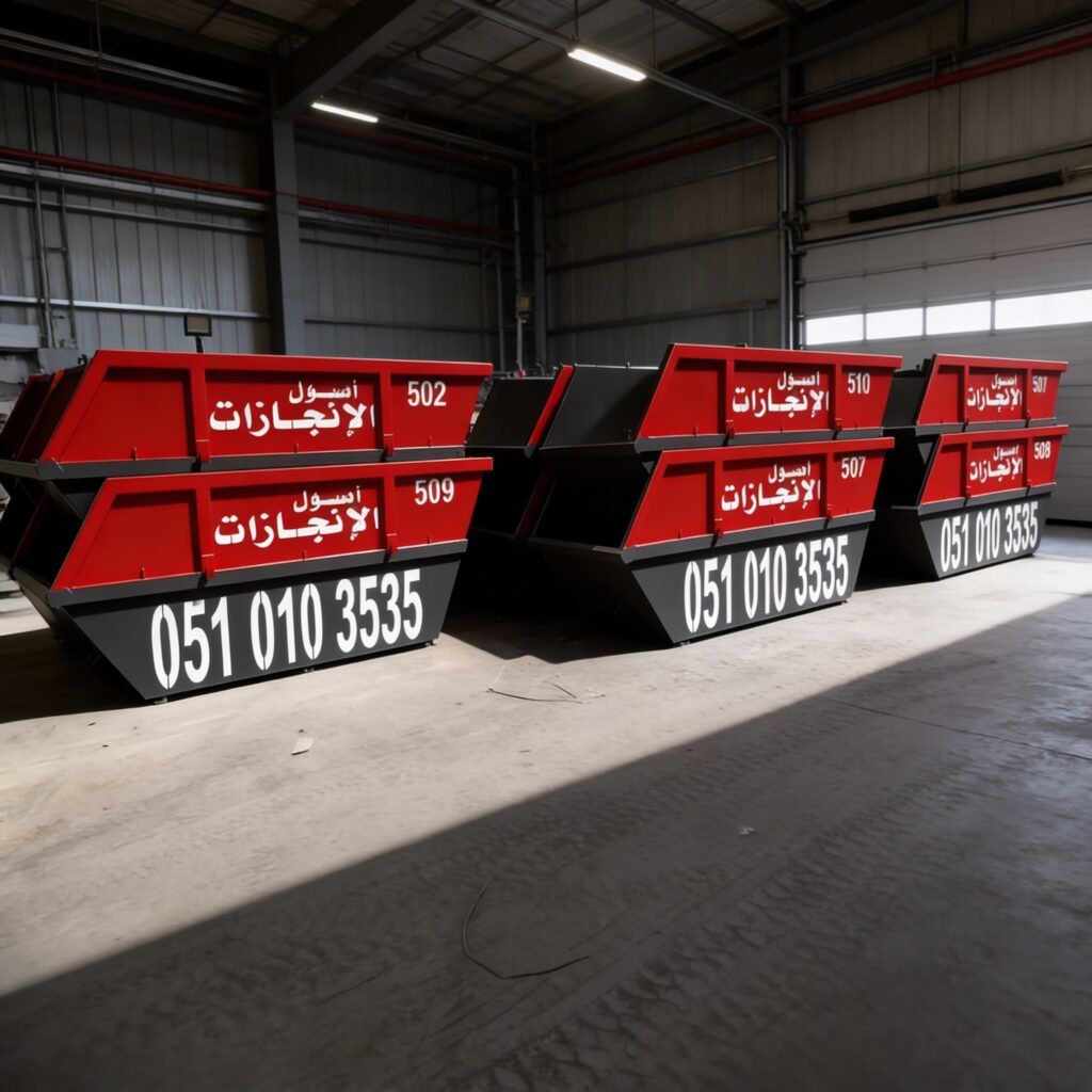 حاوية نفايات سعة 12 يارد في الرياض السعودية لمخلفات البناء