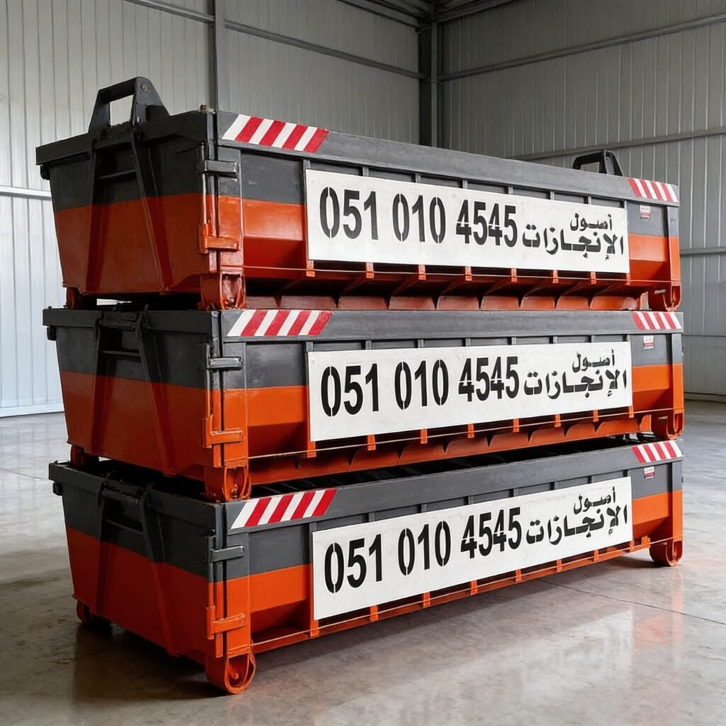 حاوية نفايات سعة 20 يارد للإيجار في الرياض السعودية للمشاريع الكبيرة