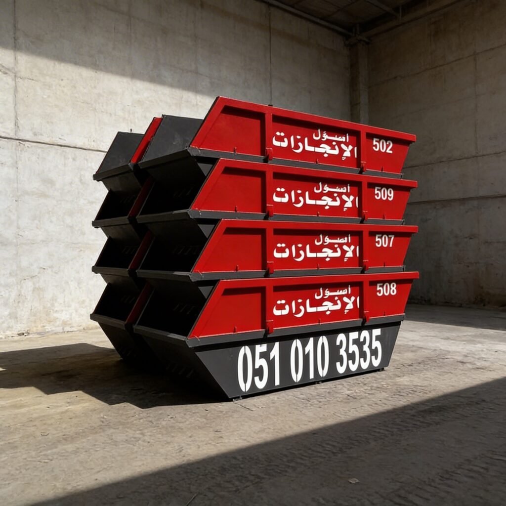 حاوية نفايات سعة 12 يارد في الرياض السعودية لمخلفات البناء