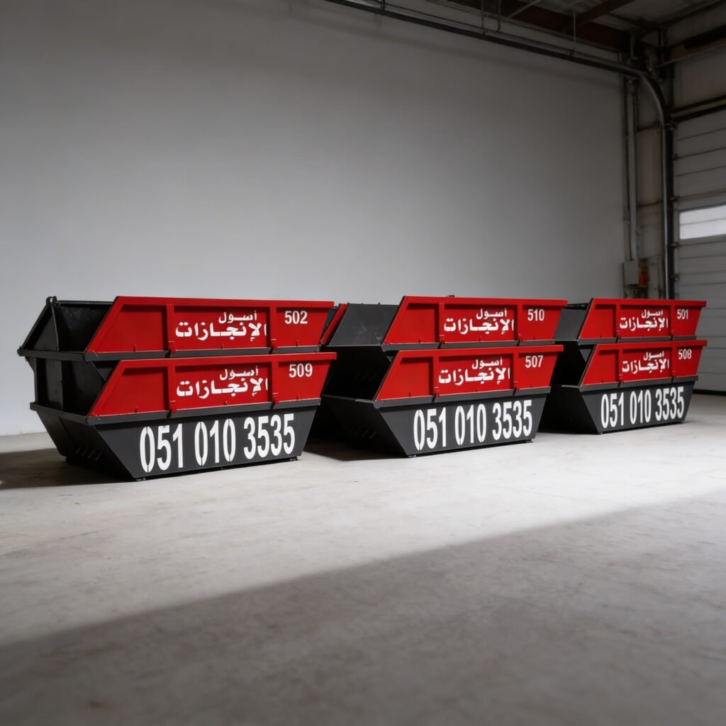 حاوية نفايات سعة 12 يارد في الرياض السعودية لمخلفات البناء