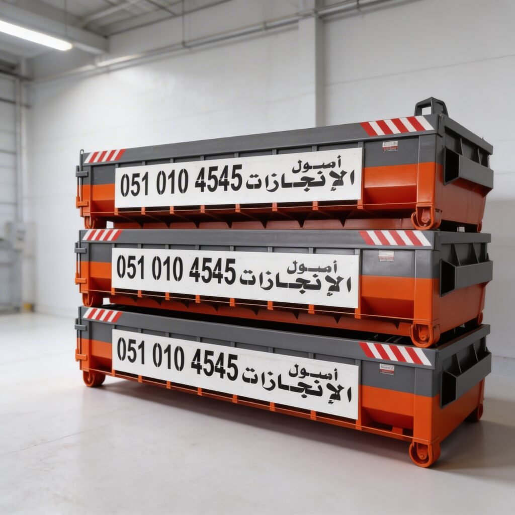 حاوية نفايات سعة 20 يارد للإيجار في الرياض السعودية للمشاريع الكبيرة